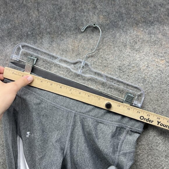 Under Armour Pants Womens Large Gray HeatGear Compression 3/4 Leggings Running - Picture 6 of 10